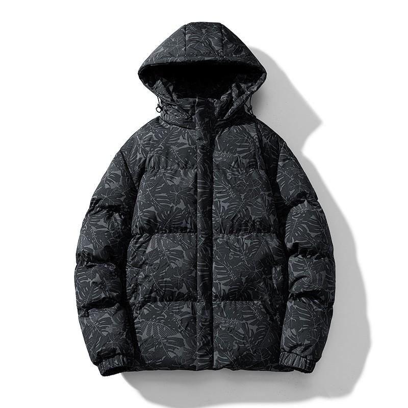 Mens Winter Hooded Thick Loose Cycling Cotton Coat Outdoor Sports Jacket