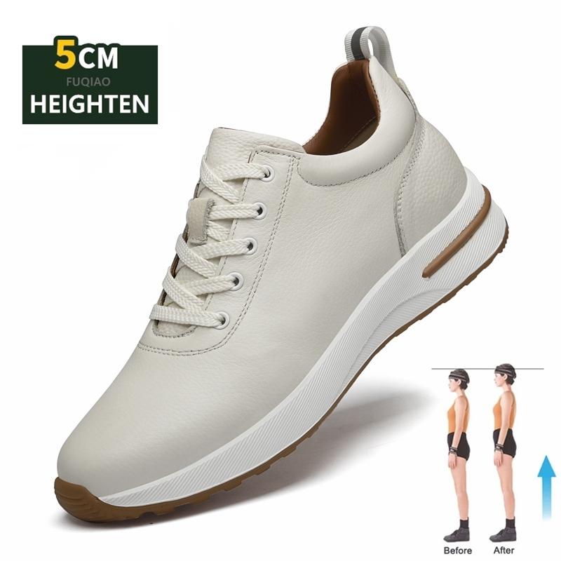 Men's Athletic Heightening Sneakers 5cm, Lightweight Gym Shoes with Air Cushion, Invisible Lifts for Running Elevator Sports