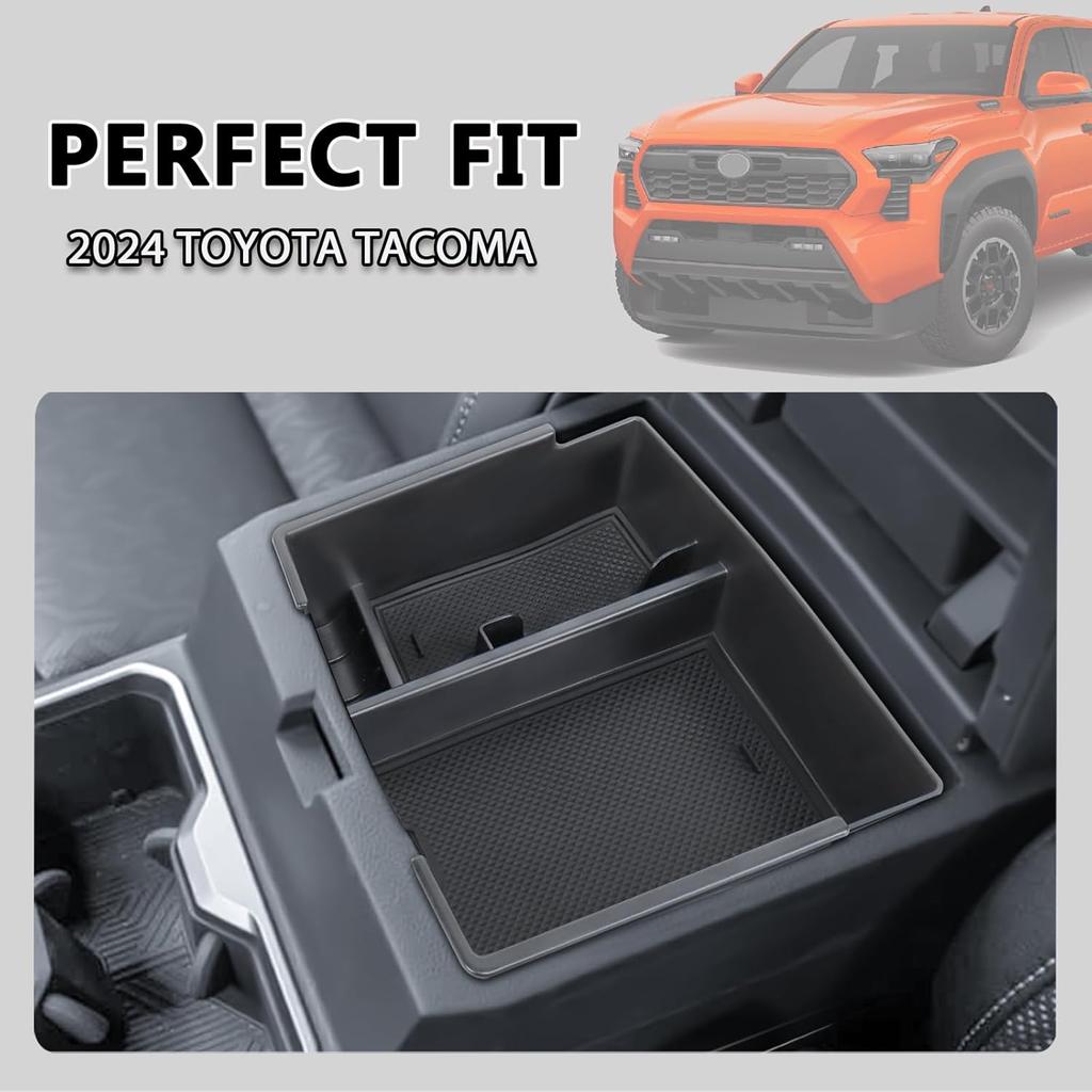 Center Console Organizer Compatible With 2024 2025 Toyota Tacoma Console Armrest Storage Box Interior Ert Storage Tray Secondary Accessories