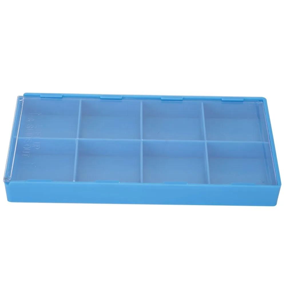Portable 8 Grid Watch Parts Storage Box Plastic Material Watch Tools Storage Box Plastic Storage Tray Table Top Use
