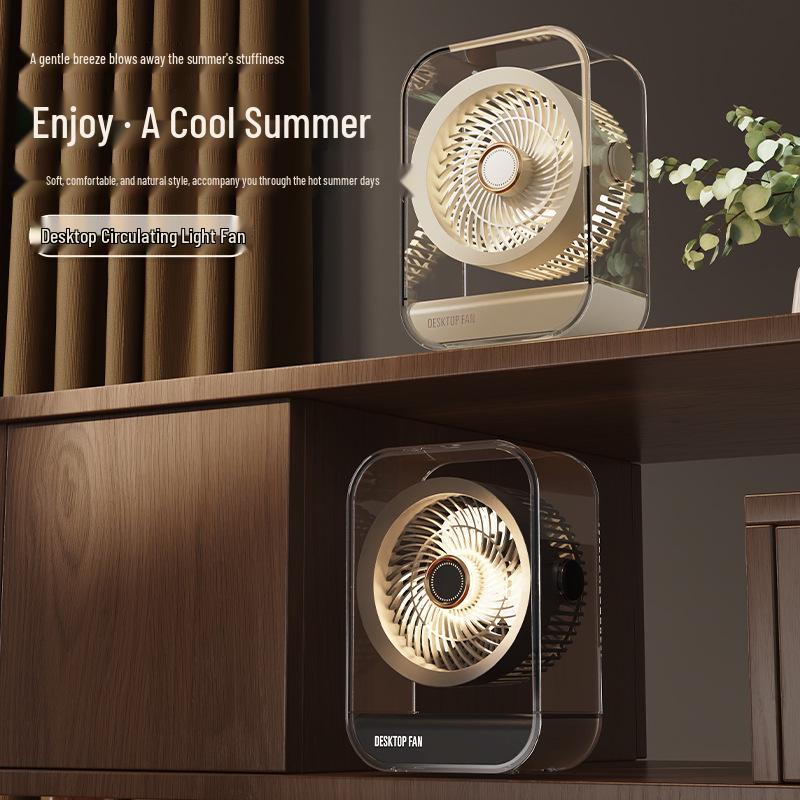 Compact Quiet High Power Desktop & Wall-Mounted Fan for Home, Office, and Dorm FA7-Ivory White