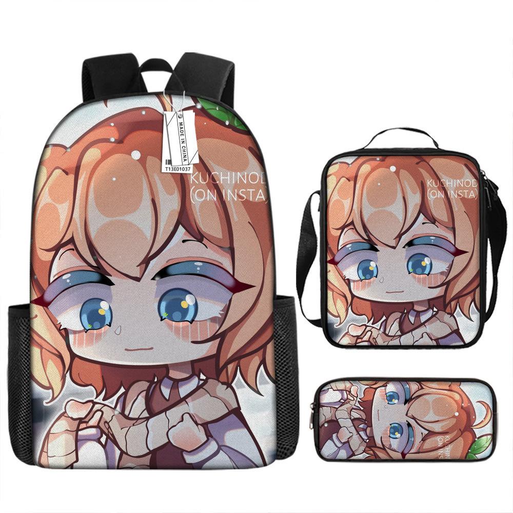 Luxury Novelty Peculiar Cool Anime Cartoon 3D Print 3pcs/Set pupil School Bags Laptop Daypack Backpack Lunch bag Pencil Case