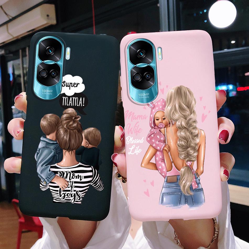 For Huawei Honor 90 Lite Case Honor90 Lite Soft Silicon Super Mom Baby Fashion Girls Back Cover for Honor 90 Lite 5G 6.7" Fundas