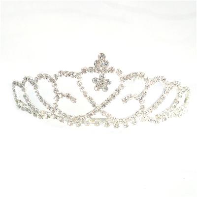 Rhinestone Decorated Crown Style Wedding Bridal Hair Barrettes