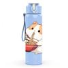 1PC Hamster Eating Noodle Cute Cartoon Print 750ml Color Plastic Sports Water Bottle Leakproof Flip Straw Lid Suitable for Sports Office Home Use