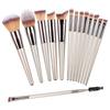 Makeup Brushes, 14 Pcs Make Up Brush Premium Synthetic Makeup Brushes Set Professional Face Powder Eye Makeup Brushes Blending Brush Kit (Champagne)