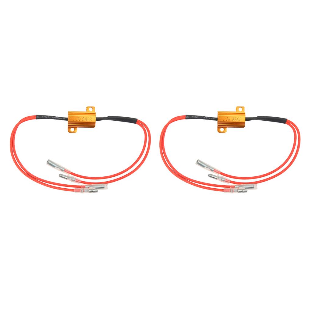 2 Pcs Error Free Load Resistor LED Light Bulbs Wiring Adapters for Daytime Running Fog Light