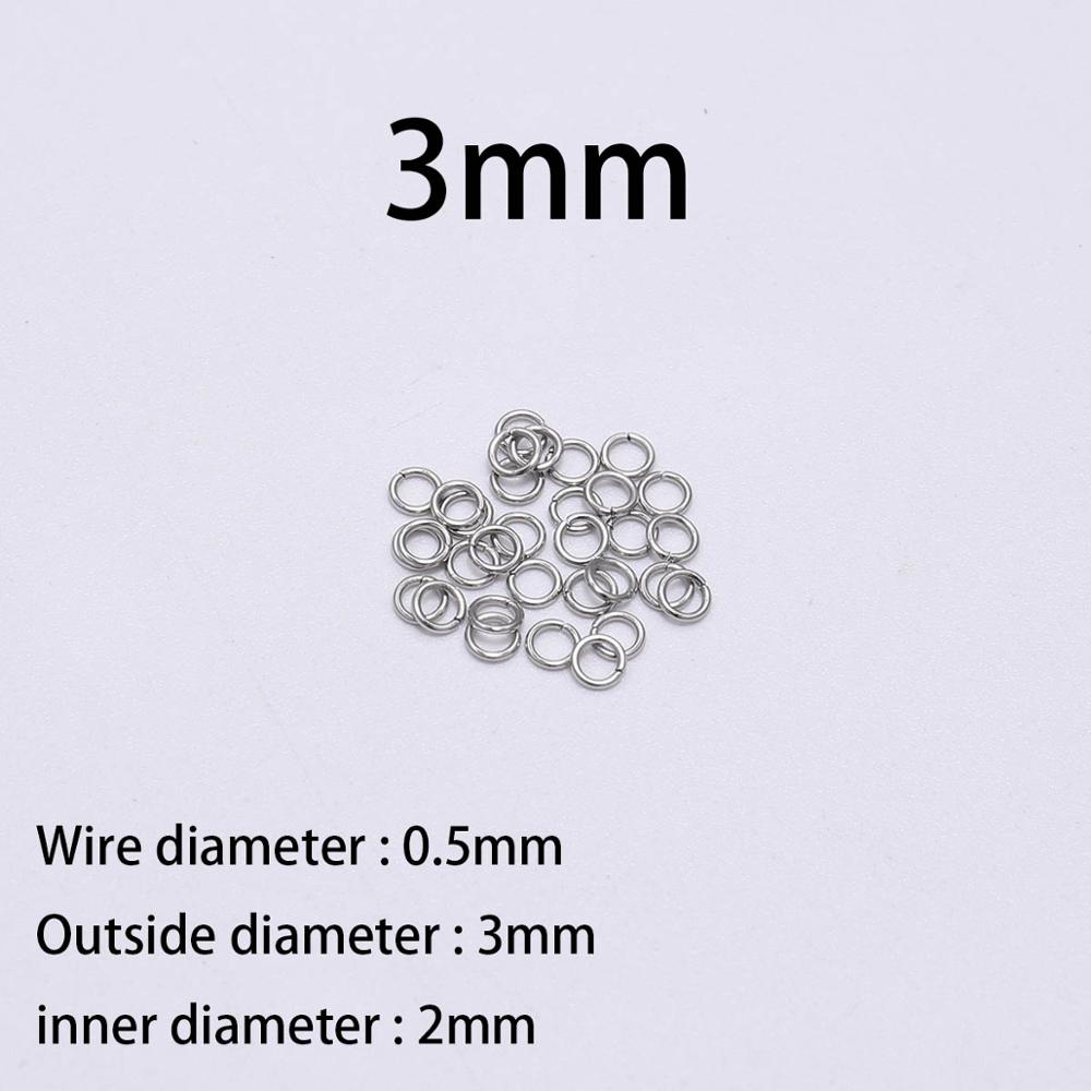 100-200Pcs/Lot Stainless Steel Split Ring Open Jump Rings Connectors For DIY Jewelry Making Findings Connectors Accessories