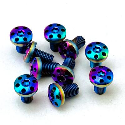 4 Pieces New Customized 1911 Grips Screws Stainless Steel CNC T8 Plum Screw 1911 Roasting Blue Grip Nail