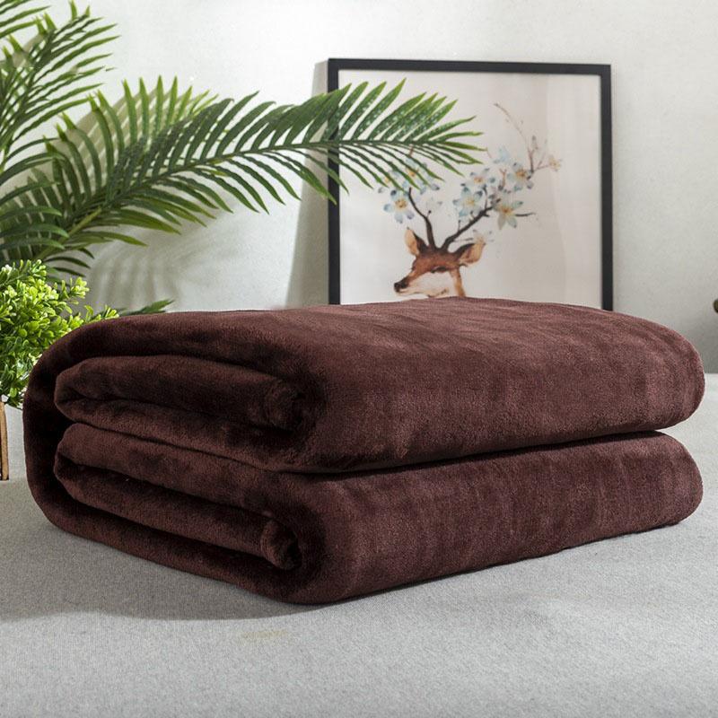 

Мягкое фланелевое одеяло, многофункциональное одеяло для обеденного перерыва, удобное одеяло с кондиционером для использования в офисе и спальне 70x100CM кофейный