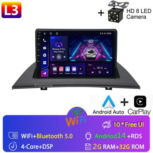 Android 14 Carplay Auto For BMW X3 E83 2004 - 2012 Car Radio GPS Player Multimedia stereo 360 Camera Navigation Video AI Voice