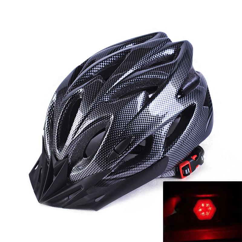 Bicycle helmet with tail lights, bicycle riding, mountain road bike helmet, integrated cycling cap