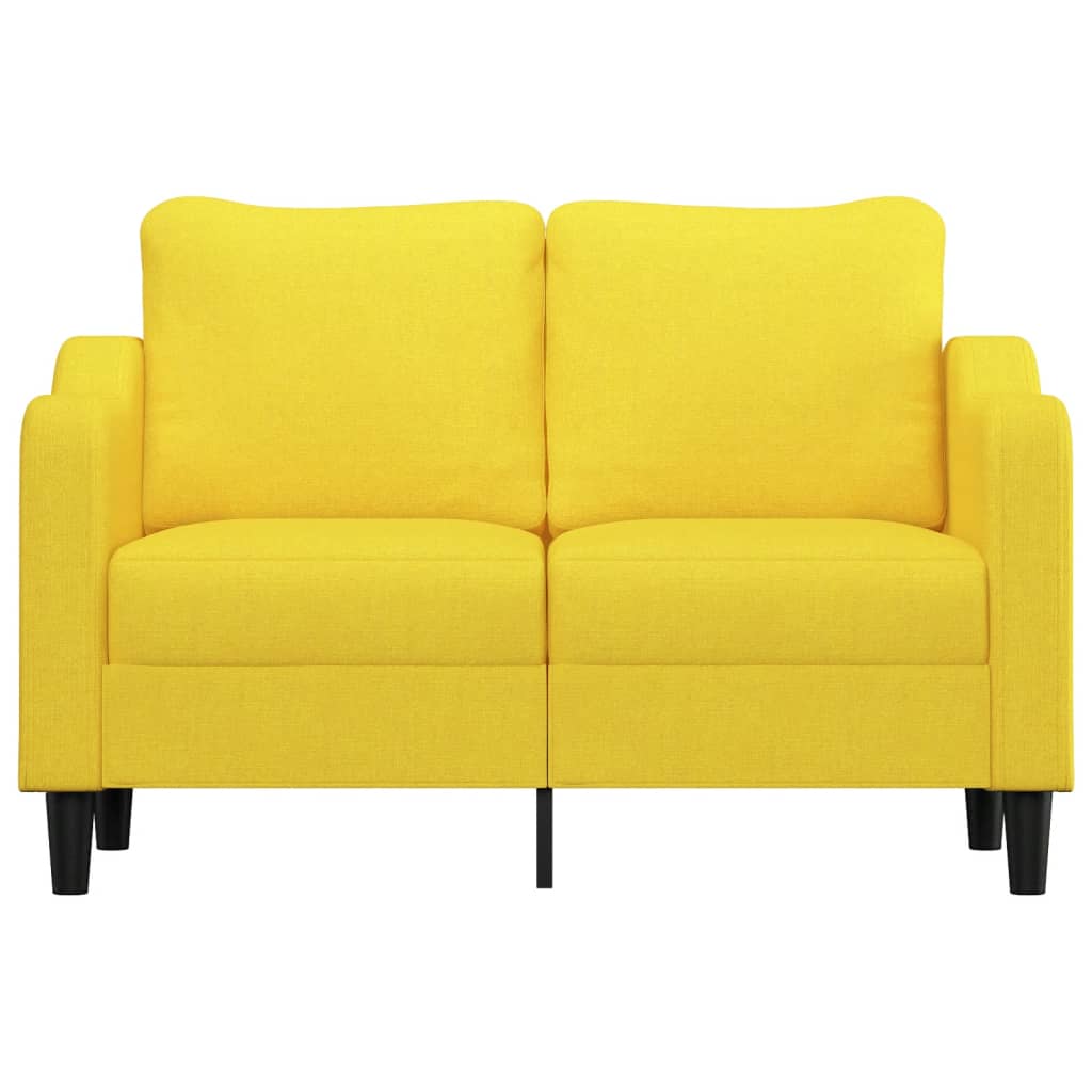 Vidaxl 2-Seater Sofa, Light Yellow, 120 Cm, Upholstered In Fabric