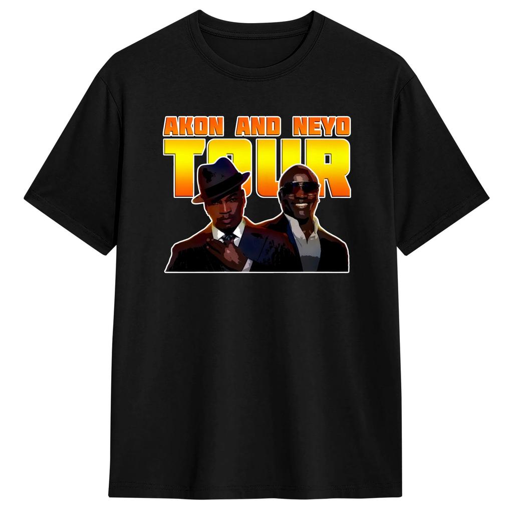 Unisexs Akon T Shirt Tour Pure Cotton Clothing Funny Short Sleeve O Neck Tees Plus Size TShirts