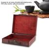 Handcrafted Desktop Wooden Vintage Jewelry Holder Storage Box Prop Decoration with Alloy Buckle