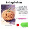 DIY Frameless Pearl Bead Painting Kit Halloween Pumpkin Sparkling Canvas Art Creative Gift for Craft Lovers