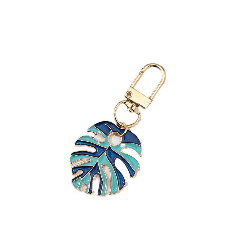 Colorful Leaf Metal Keychain Pendant - Jewelry Accessory & Small Gift