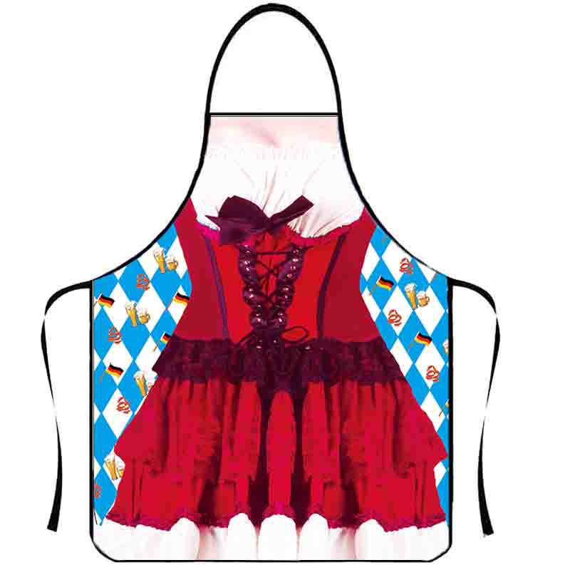 Playful Muscle Body Pattern Sleeveless Apron Washable Kitchen Apron For Barbecue Friend Gathering Party Gift