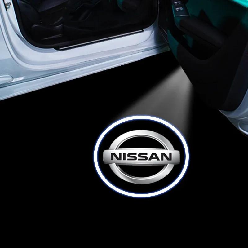 2PCS Car Door Emblem LED Light Welcome Lamp Wireless Laser Projector For Nismo Nissan Juke Tiida Teana GTR 350Z 370Z 240SX ZFHIJ1