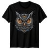 Ornate Owl Graphic Owls Animals Mens T-Shirt Intricate Design