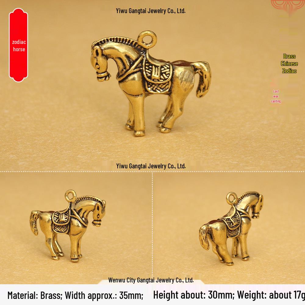 

Дванадцять Знаків Зодіаку 3D Мідний Латунний Брелок