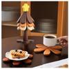 Set of 3 Wooden Tree Trivet Black Walnut Wood Placemats New Insulation Mat  for Home Kitchen