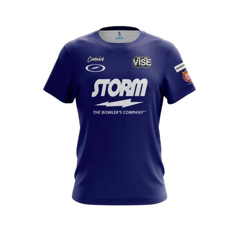 New Coolwick Storm Bowling Jersey Black Lightning Logo Short Sleeve T-Shirt Performance Pro Player Casual Sport Family Kids Tees