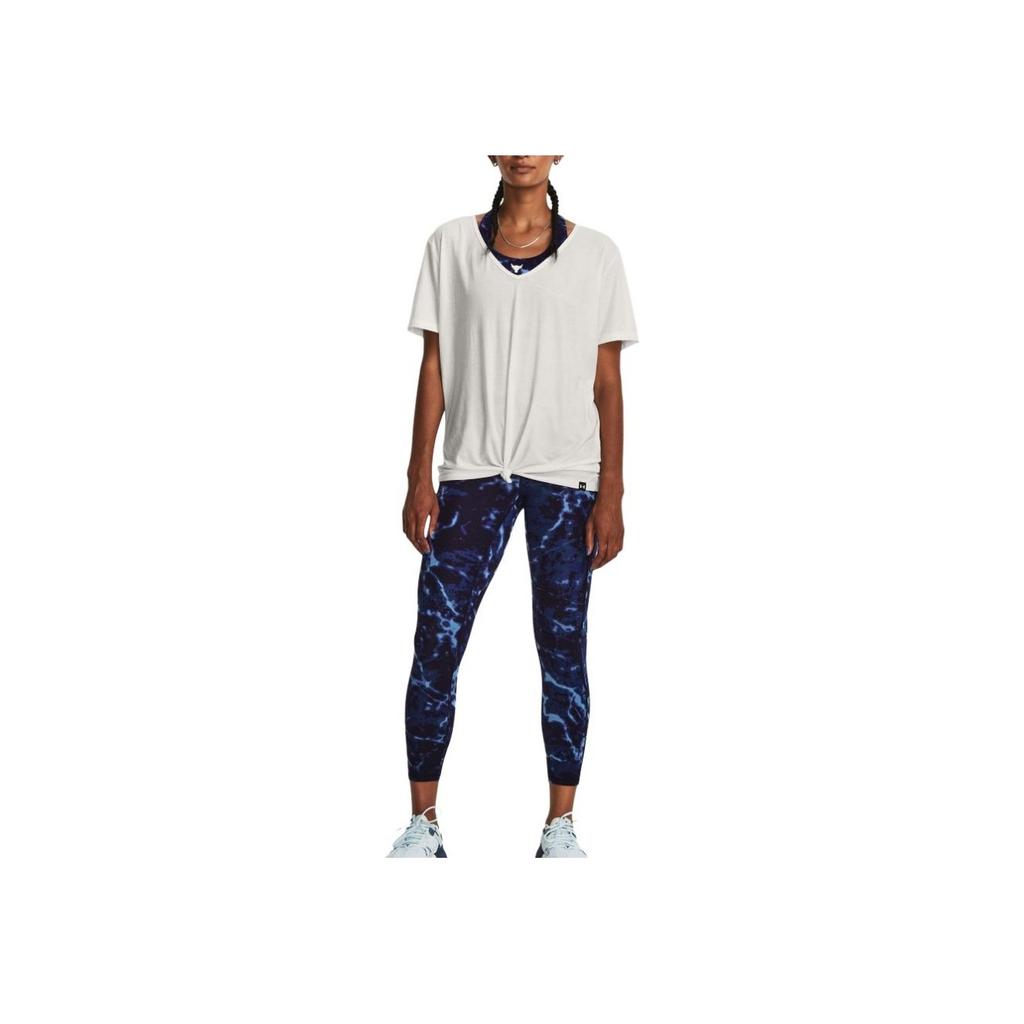 Under Armour Slim Fit High Waist Printed Leggings Women Leggings Blue 1380859-410
