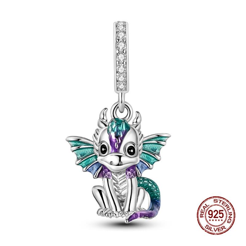 Original Charm Copper Chameleon & Kitten Charms Beads Fit 3Mm Original Bracelet For Women Diy Fashion Jewelry Gift