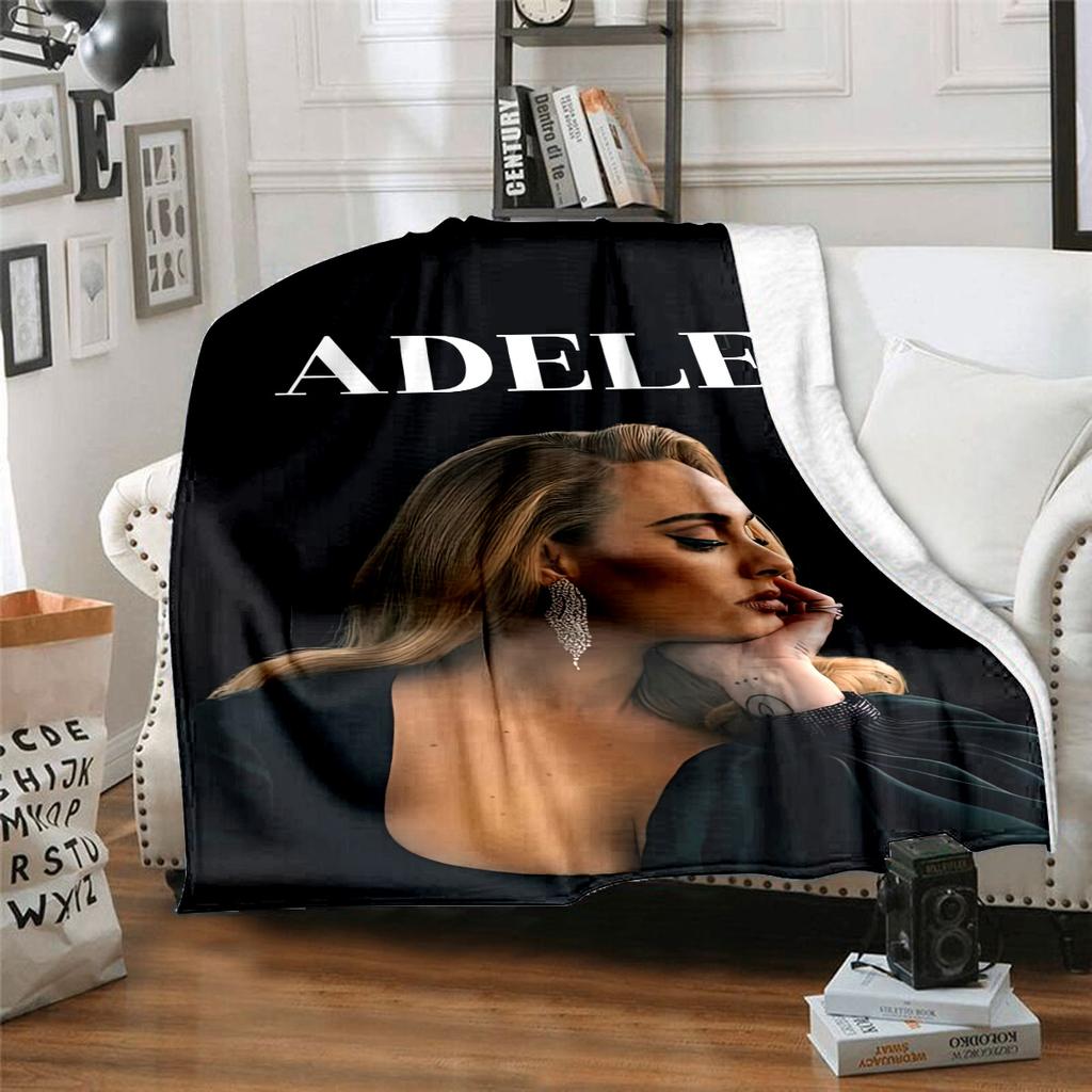 ADELE Plush Blanket Soft Comfortable All Seasons blanket Sofa Office Naps blanket Outdoor Travel throw Perfect Gift