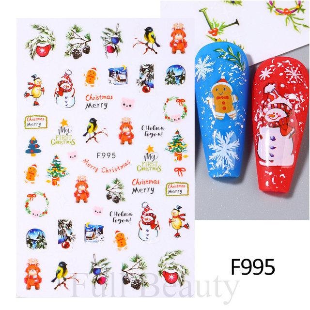 Nail Art Stickers Autumn Thanksgiving Maple Leaf Harvest Mushroom Hazelnut Honey Yellow Leaf Nail Stickers