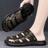 Men's sandals summer new fashion trend versatile personality platform two wear bag head slippers travel beach sandals