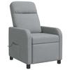 Massage Recliner Light Gray Fabric