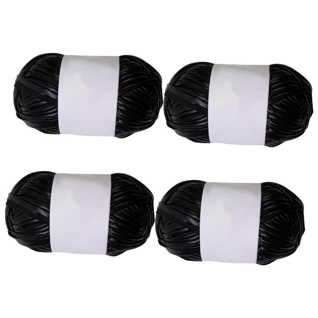 4x Metallic T-shirt Yarn Polyester Yarn Polyester Thread Home Decor Yarn Knitting Yarn Set Crochet Bag Yarn for DIY Bags Rugs