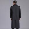 Middle-aged and Elderly Men's Removable Woolen Woolen Woolen Coat with Real Fur Collar and Velvet Thickened Daddy Coat