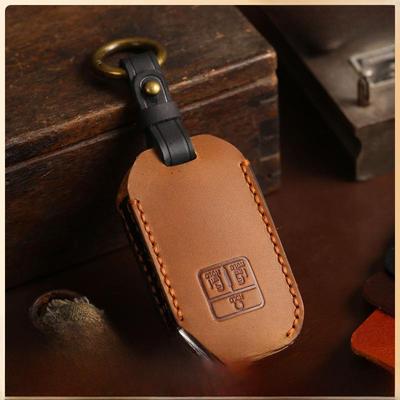 Handmade Leather Car Key Cover for Kia Carnival - Premium Protection