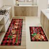 Home Decoration Christmas Kitchen Rugs Xmas Tree Pattern Xmas Floor Mats  Holiday Festival