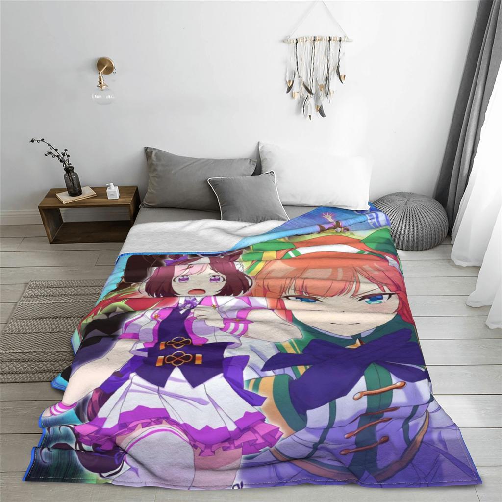 Prettys Derbys Horse Girls Blankets  Warm Soft Aesthetic Plush Throw Blanket For Girls Boys Home Decor Bedspread Bed Cover