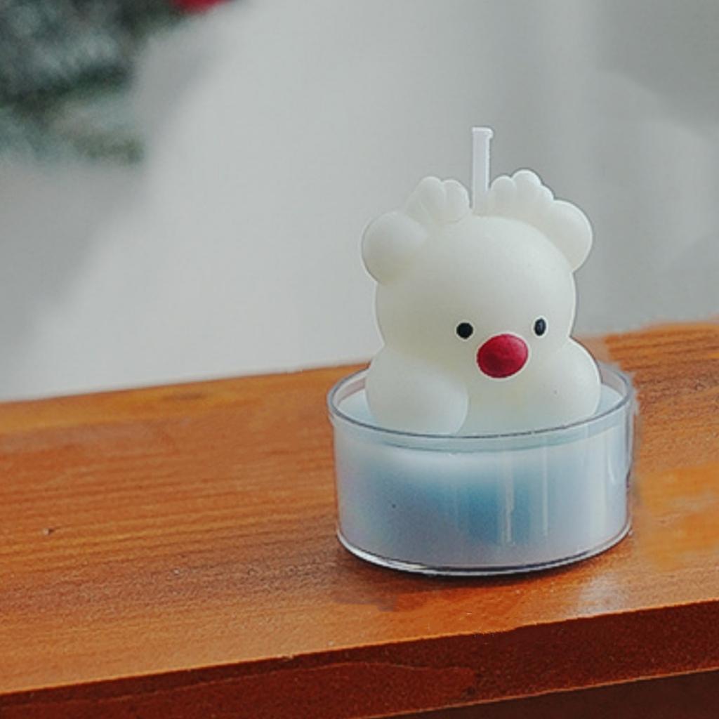 Colorful Christmas Tree Scented Candles Santa Claus Snowman Shape Candle Ornament Xmas Holiday Party Decor Candles Photo Props