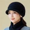 Wool Hat Women's Autumn and Winter Velvet Warm In the Elderly Mother Hat Ear Protection Cold Thickened Foreign Gas Knitted Hat