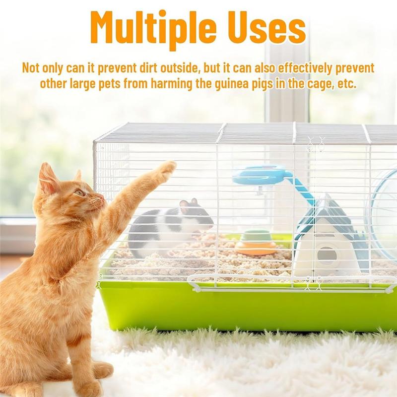 A27F-Clear Cage Edge Liner 12-Pack Pet Cage Liner Protection Cage Urine Guard Guinea Pig Side Lining Habitat Siding