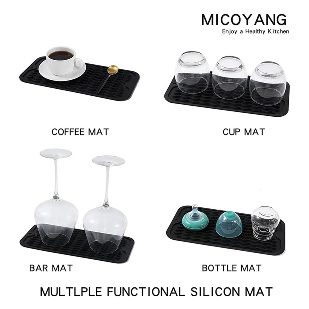 Good-Dish Drying Mat For Multiple Usage, Easy Clean, Eco-Friendly, Heat-Resistant Silicone Mat For Kitchen Counter