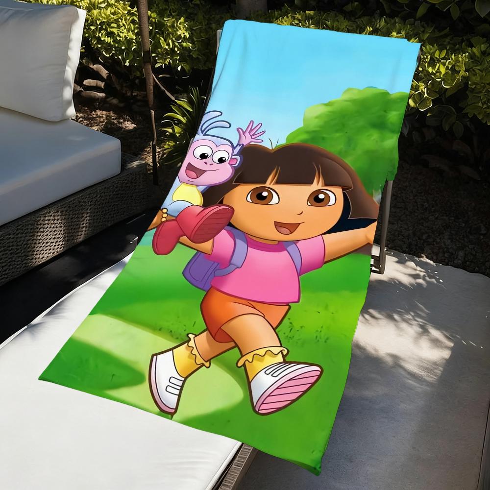 CUTE D-Dora Animation E-Explorer Towel Beach Quick Dry Soft Pool Towels Gift for Travel Gym Shower Camping Sports