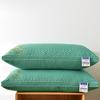 Soft Cotton-Feel Herbal Embroidered Pillow With Lavender-Scented Microfiber Fill Neck Support