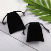 Small Black Velvet Bags 7x9 9x12cm Charms Earrings Jewelry Packaging Bags Wedding Drawstring Velvet Pouches Gift Bag