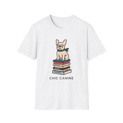 Unisex Softstyle T-Shirt Modern Chic French Bulldog Fashion Lifestyle Art