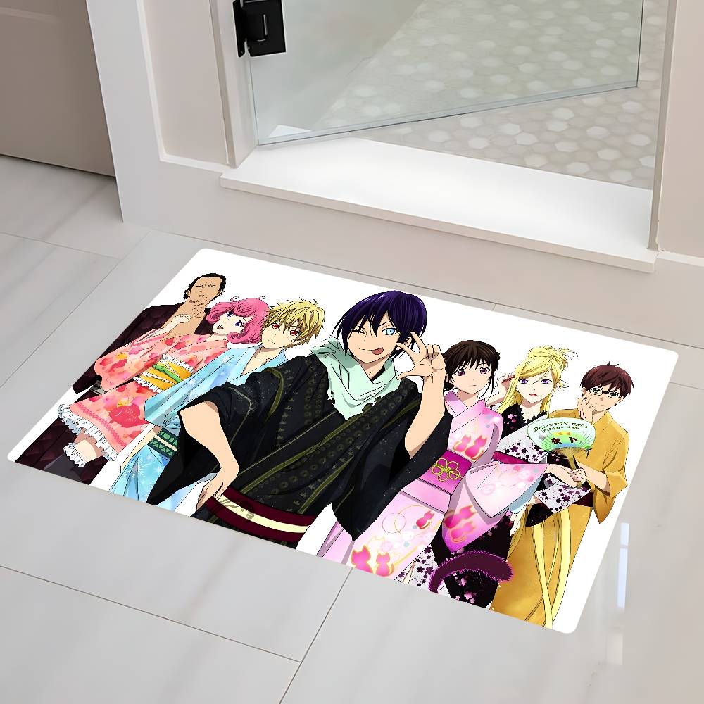Anime N-Noragami Floor Mat Bathroom Mat Kids Room Bedroom Decoration Balcony Anti-Slip Doormat Living Room Welcome Rug