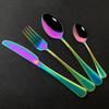 24Pcs Mirror Polished Blue Cutlery Set Stainless Steel Dinnerware Set Knife Fork Coffee Spoon Tableware Set Kitchen Dinner Silverware Set