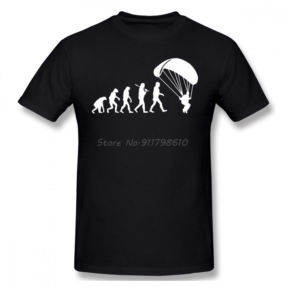 Evolution Parachute Jumping Men T Shirt Casual O-neck Cotton Short Sleeve Mens T Shirts Tees H
