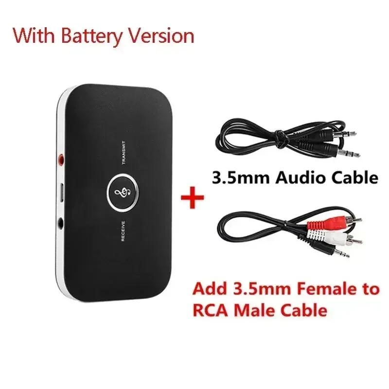 2 In 1 Bluetooth 5.0 Audio Transmitter Receiver RCA 3.5mm AUX Jack USB Dongle Music Wireless Adapter For Car PC TV Headphones